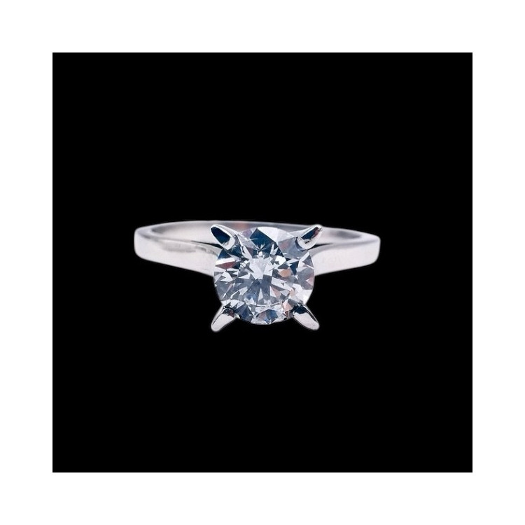 Bague "Liberté Sauvage" Diamant de Synthèse 0.83 ct Or Blanc 750 - 18 carats
