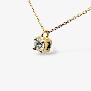 Collier "Liberté Sauvage" Diamant de Synthèse 0.25 ct Or Jaune 750 - 18 carats