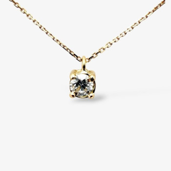 Collier "Liberté Sauvage" Diamant de Synthèse 0.25 ct Or Jaune 750 - 18 carats