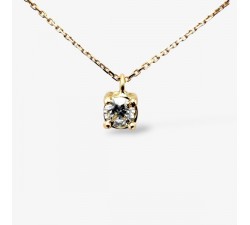 Collier "Liberté Sauvage" Diamant de Synthèse 0.25 ct Or Jaune 750 - 18 carats