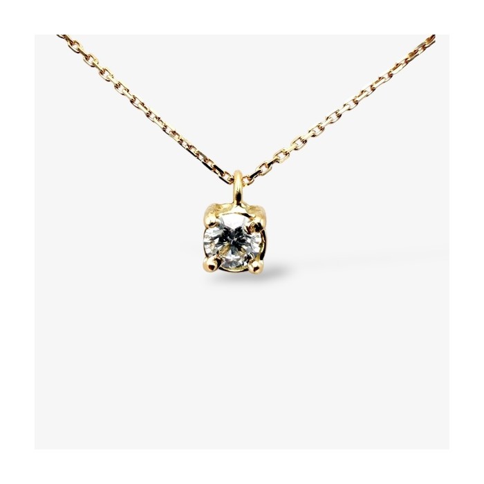 Collier "Liberté Sauvage" Diamant de Synthèse 0.25 ct Or Jaune 750 - 18 carats