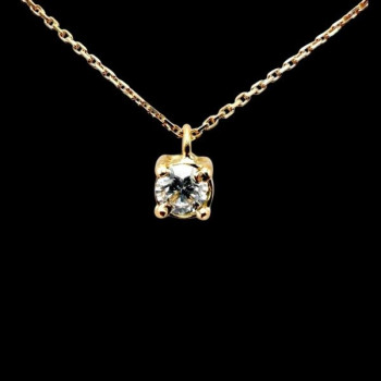 Collier "Liberté Sauvage" Diamant de Synthèse 0.25 ct Or Jaune 750 - 18 carats