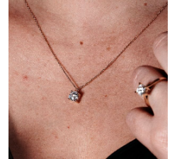 Collier "Liberté Sauvage" Diamant de Synthèse 0.25 ct Or Jaune 750 - 18 carats