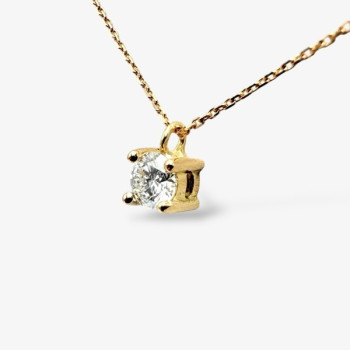 Collier "Liberté Sauvage" Diamant de Synthèse 0.50 ct Or Jaune 750 - 18 carats