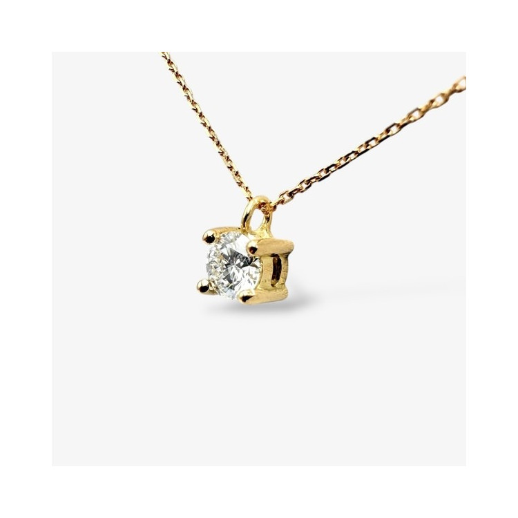 Collier "Liberté Sauvage" Diamant de Synthèse 0.50 ct Or Jaune 750 - 18 carats