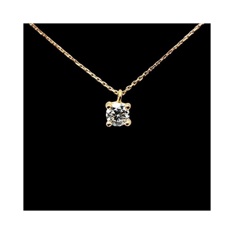 Collier "Liberté Sauvage" Diamant de Synthèse 0.50 ct Or Jaune 750 - 18 carats