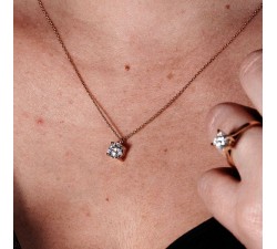 Collier "Liberté Sauvage" Diamant de Synthèse 0.50 ct Or Jaune 750 - 18 carats