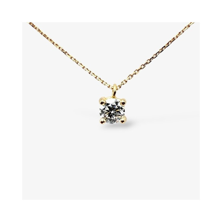 Collier "Liberté Sauvage" Diamant de Synthèse 0.50 ct Or Jaune 750 - 18 carats