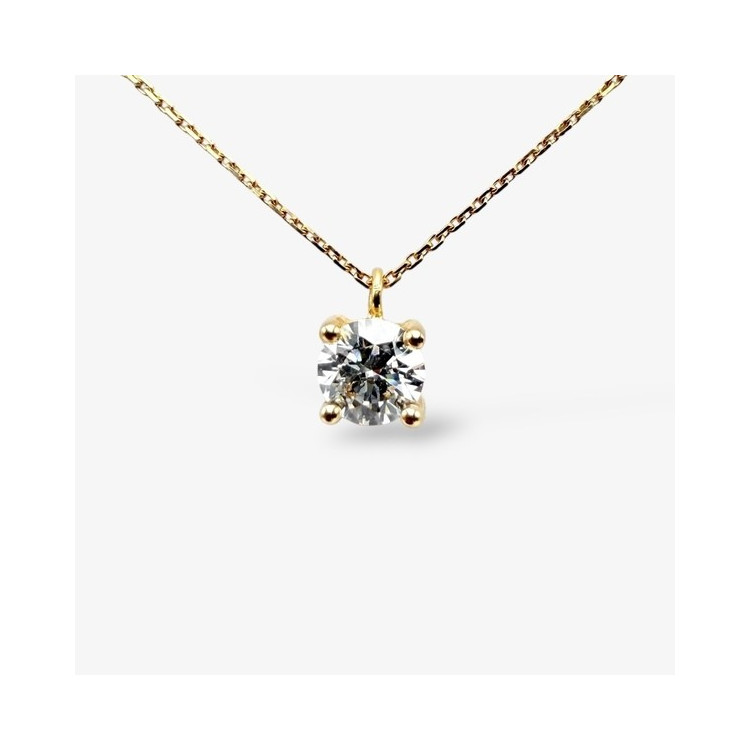 Collier "Liberté Sauvage" Diamant de Synthèse 0.83 ct Or Jaune 750 - 18 carats