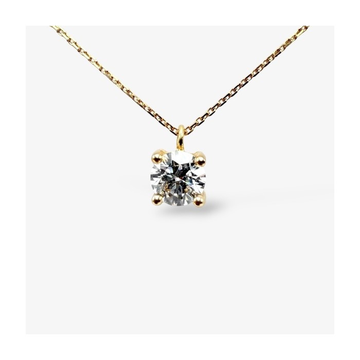 Collier "Liberté Sauvage" Diamant de Synthèse 0.83 ct Or Jaune 750 - 18 carats