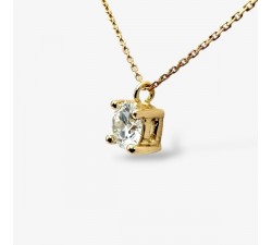 Collier "Liberté Sauvage" Diamant de Synthèse 0.83 ct Or Jaune 750 - 18 carats