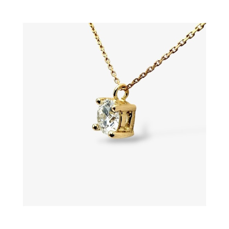 Collier "Liberté Sauvage" Diamant de Synthèse 0.83 ct Or Jaune 750 - 18 carats