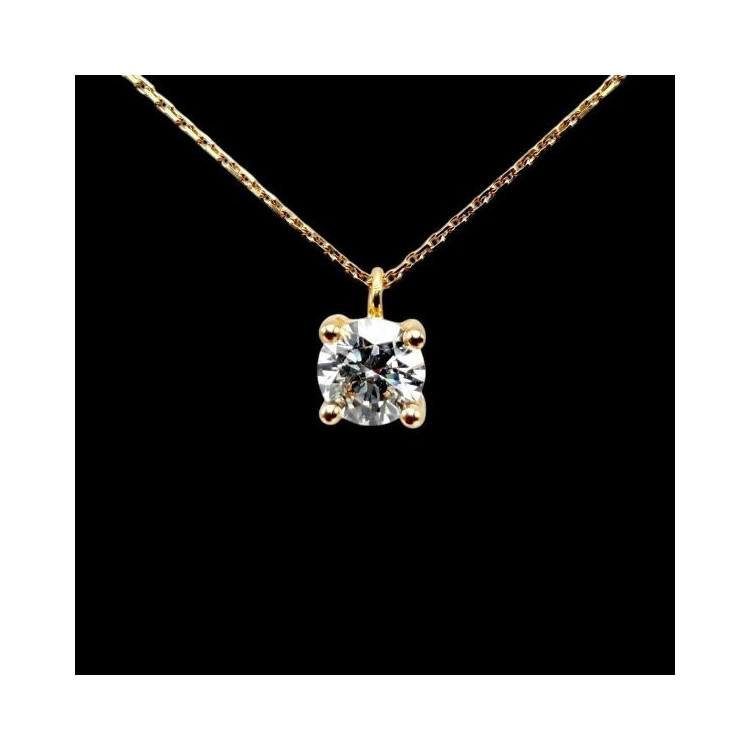 Collier "Liberté Sauvage" Diamant de Synthèse 0.83 ct Or Jaune 750 - 18 carats