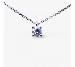 Collier "Liberté Sauvage" Diamant de Synthèse 0.25 ct Or Blanc 750 - 18 carats