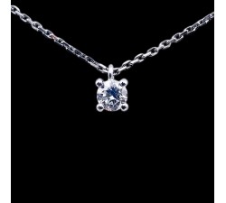 Collier "Liberté Sauvage" Diamant de Synthèse 0.25 ct Or Blanc 750 - 18 carats