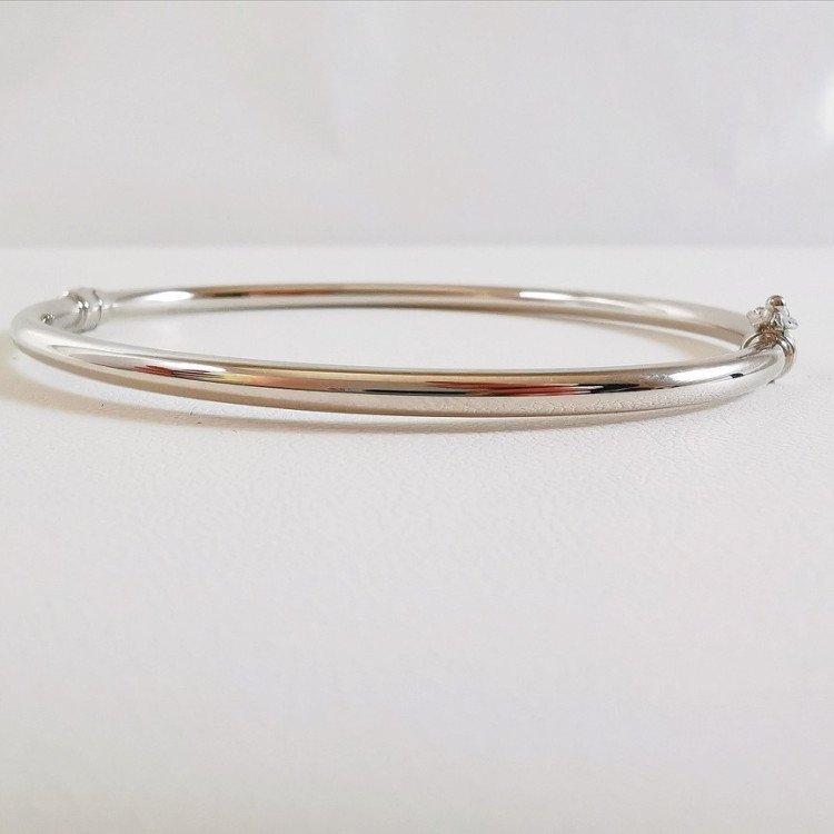 Bracelet Jonc Ouvrant Or Blanc 750 - 18 carats