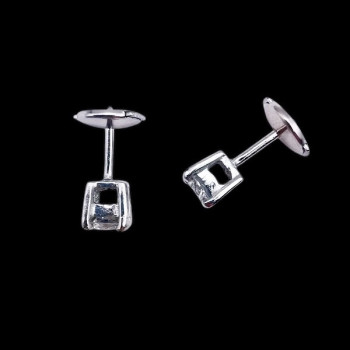 Boucles d'Oreilles "Liberté Sauvage" Diamant de Synthèse 2 x 0.25 ct Or Blanc 750 - 18 carats