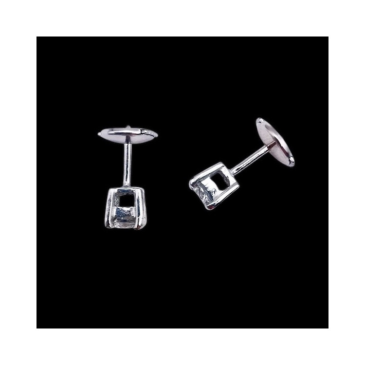 Boucles d'Oreilles "Liberté Sauvage" Diamant de Synthèse 2 x 0.25 ct Or Blanc 750 - 18 carats