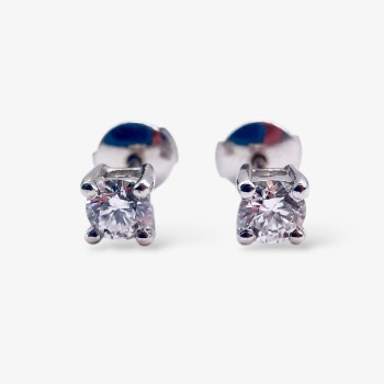Boucles d'Oreilles "Liberté Sauvage" Diamant de Synthèse 2 x 0.25 ct Or Blanc 750 - 18 carats
