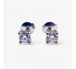 Boucles d'Oreilles "Liberté Sauvage" Diamant de Synthèse 2 x 0.25 ct Or Blanc 750 - 18 carats