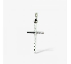 Croix Torsadée Or Blanc 750 - 18 carats