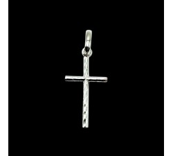 Croix Torsadée Or Blanc 750 - 18 carats