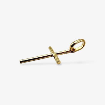 Pendentif Croix Ciselée Or Jaune 750 - 18 carats
