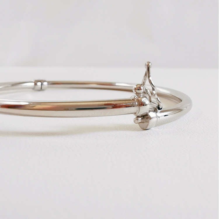 Bracelet Jonc Ouvrant Or Blanc 750 - 18 carats