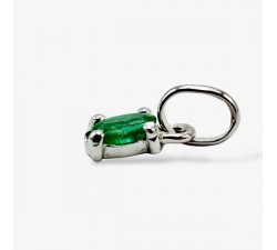 Pendentif Emeraude Or Blanc 750 - 18 carats
