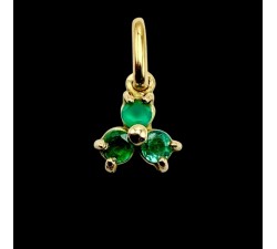 Pendentif Trio Emeraudes Or Jaune 750 - 18 carats