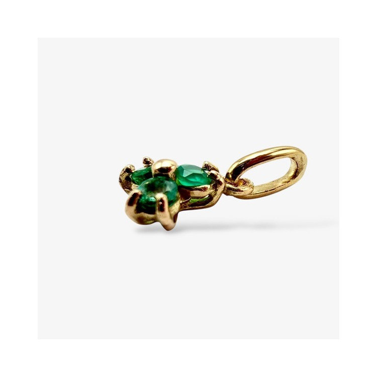 Pendentif Trio Emeraudes Or Jaune 750 - 18 carats