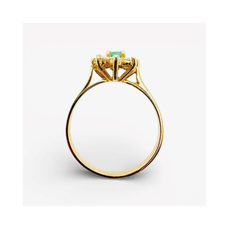Bague "Little Lady" Emeraude Diamants Or Jaune 750 - 18 carats