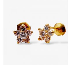 Boucles d'oreilles Lady Flower Diamants Or Jaune 750 - 18 carats