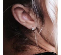 Boucles d'oreilles Lady Flower Diamants Or Jaune 750 - 18 carats