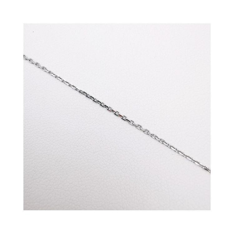 Chaîne 50 cm Or Blanc 750 - 18 carats Maille Forçat 1.85 grammes