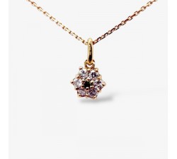 Collier "Lady Romantique" Emeraude Diamants Or Jaune 750 - 18 carats