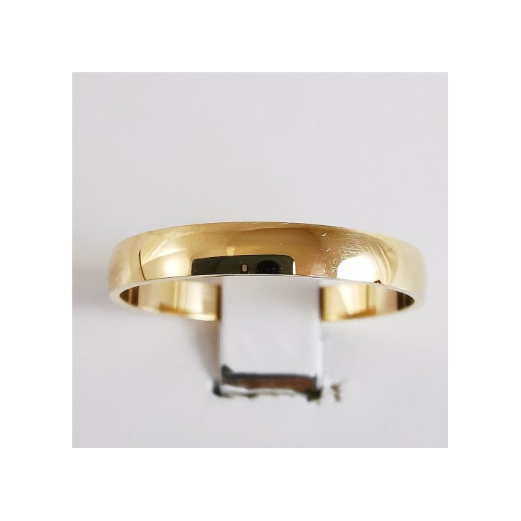 Alliance Hausmann 3mm Or Jaune 750 - 18 carats (demi bombée)
