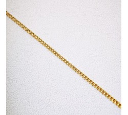 Chaîne 40 cm Maille Gourmette Plaqué Or