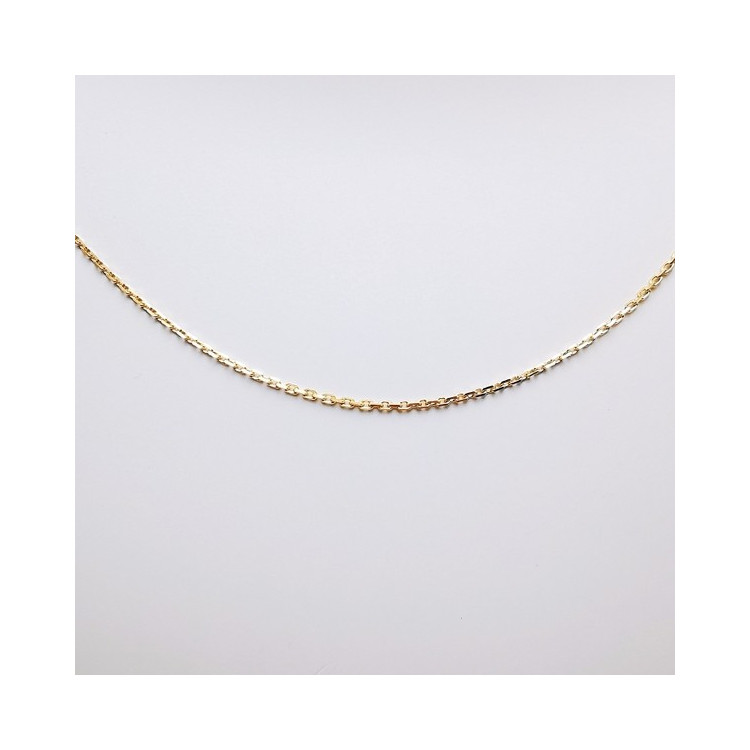 Chaîne 45 cm Or Jaune 750 - 18 carats Maille Forçat 1.75 grammes