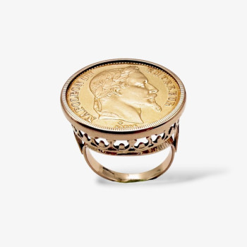 Bague Pièce 20F Napoléon Or Jaune 750 - 18 carats (Bijou Occasion)