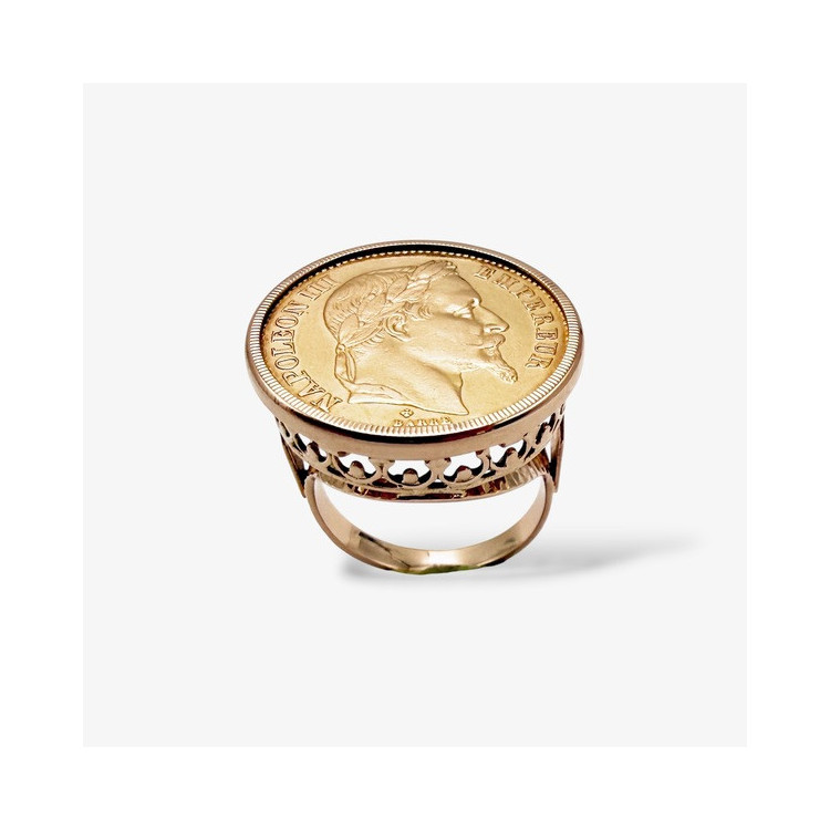 Bague Pièce 20F Napoléon Or Jaune 750 - 18 carats (Bijou Occasion)