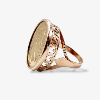 Bague Pièce 20F Napoléon Or Jaune 750 - 18 carats (Bijou Occasion)