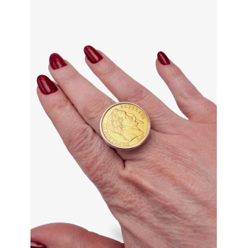 Bague Pièce 20F Napoléon Or Jaune 750 - 18 carats (Bijou Occasion)