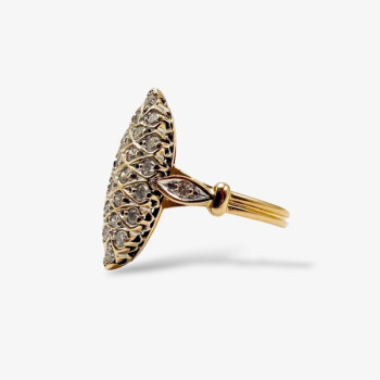 Bague Marquise Diamants Or Jaune - 18 carats (Bijou d'occasion)