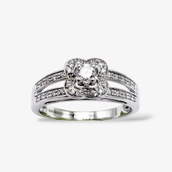 Bague Mauboussin Chance Of Love n°1 Diamants Or Blanc 750 - 18 carats (Bijou Occasion)