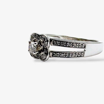 Bague Mauboussin Chance Of Love n°1 Diamants Or Blanc 750 - 18 carats (Bijou Occasion)