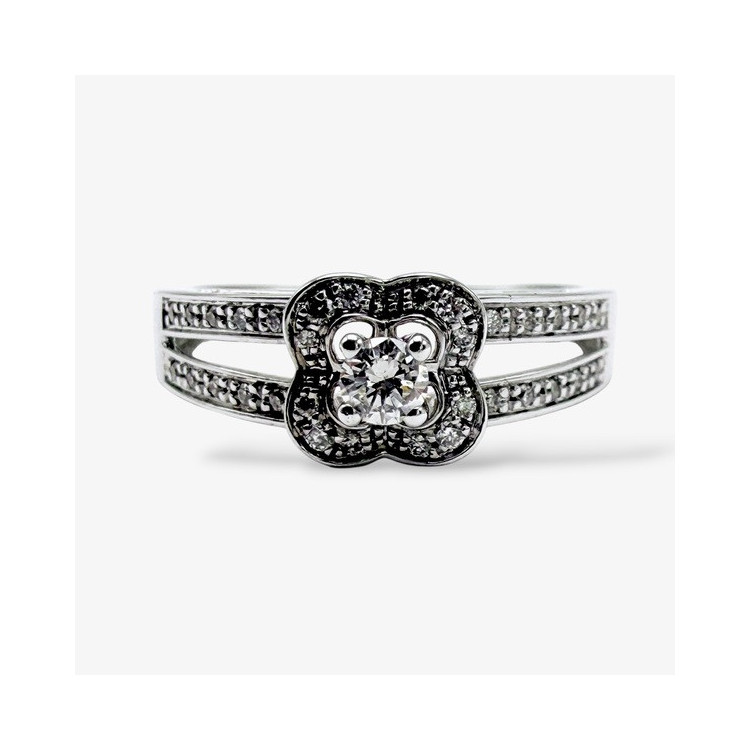 Bague Mauboussin Chance Of Love n°1 Diamants Or Blanc 750 - 18 carats (Bijou Occasion)