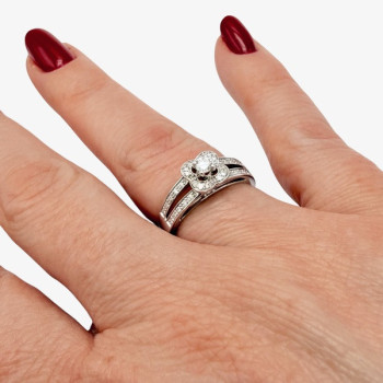 Bague Mauboussin Chance Of Love n°1 Diamants Or Blanc 750 - 18 carats (Bijou Occasion)
