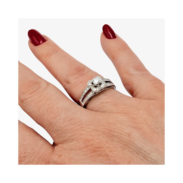 Bague Mauboussin Chance Of Love n°1 Diamants Or Blanc 750 - 18 carats (Bijou Occasion)