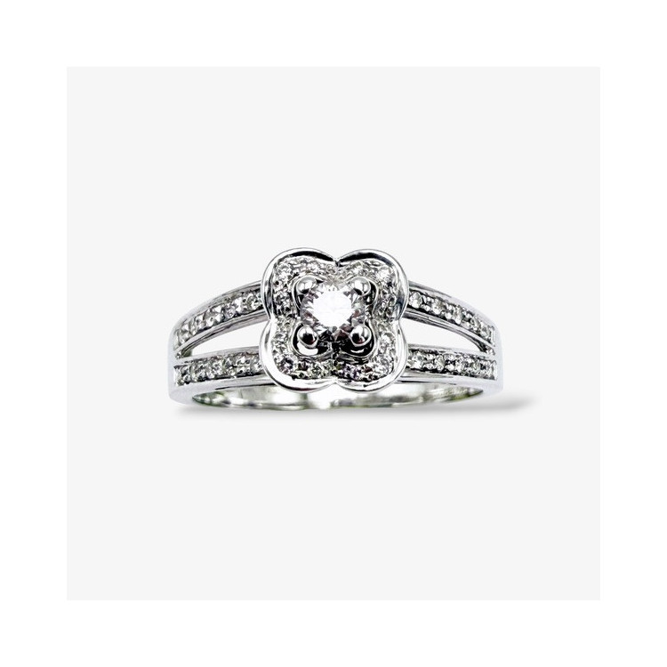 Bague Mauboussin Chance Of Love n°2 Diamants Or Blanc 750 - 18 carats (Bijou Occasion)